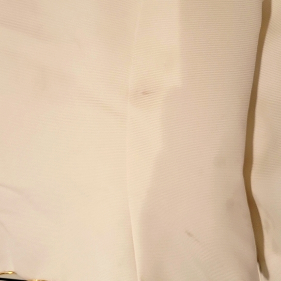 Vintage Neiman Marcus Farinae Womens Jacket White With Gold Accents SZ8 - Picture 4 of 9